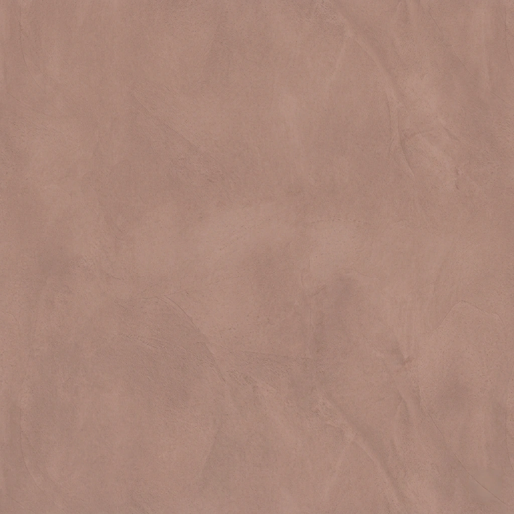 Een zachte roodbruine aarde tint met een luxe, natuurlijke betonlook en een warme mediterrane uitstraling.